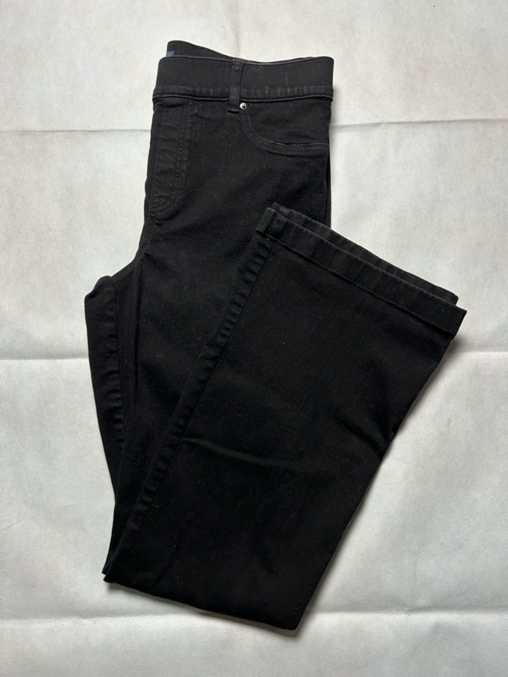 Spanx black denim flare leg size XL